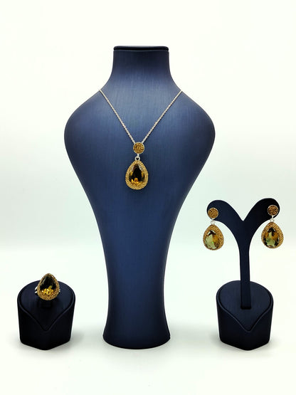 Eternal Elegance: Sultanite Drop Jewelry Set