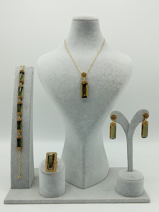 Elegant Sultanite Gemstone Jewelry Set