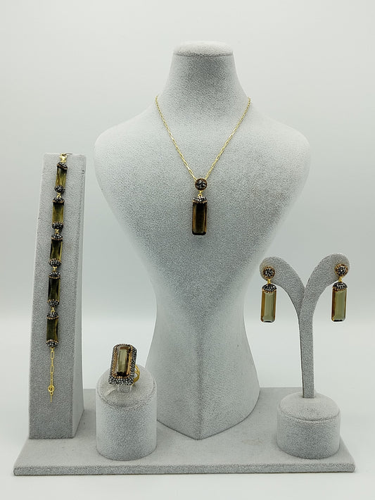 Luxurious Sultanite Gemstone Jewelry Set