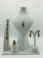 Luxurious Golden Amber Jewelry Set