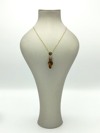 Luxurious Golden Amber Jewelry Set