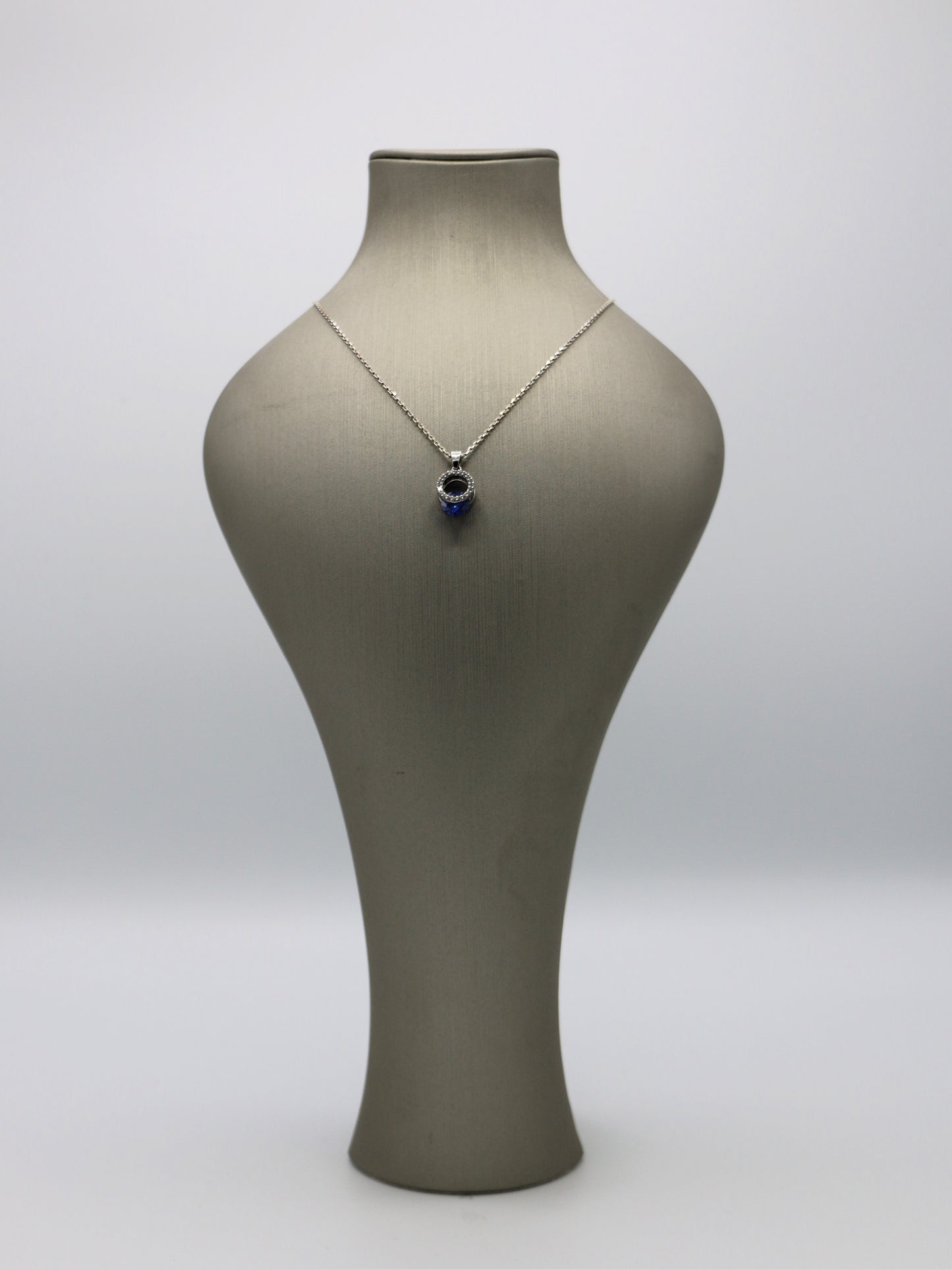 Sapphire Blue Silver Jewelry Set