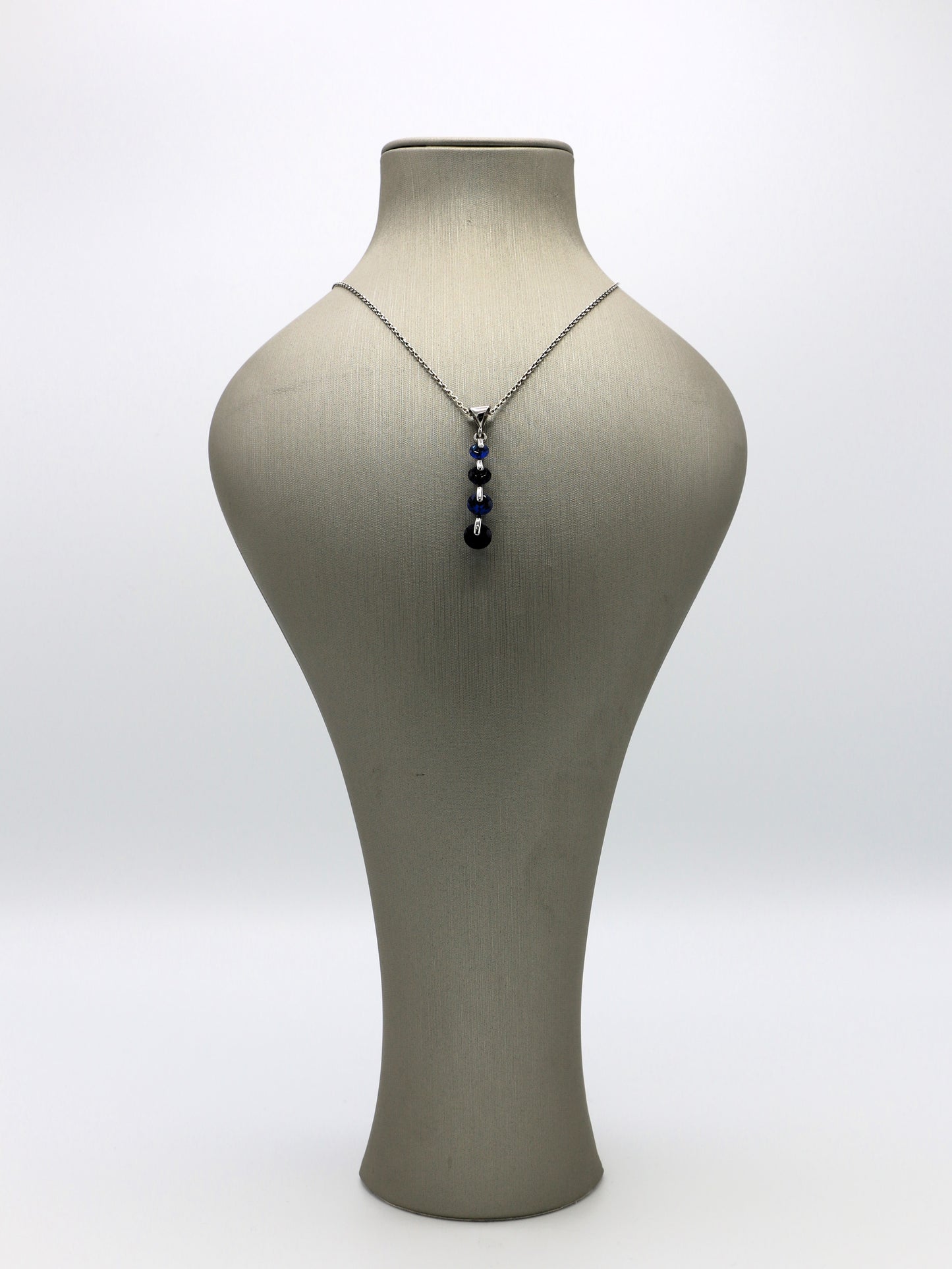 Midnight Sapphire Elegance: Sterling Silver Jewelry Set