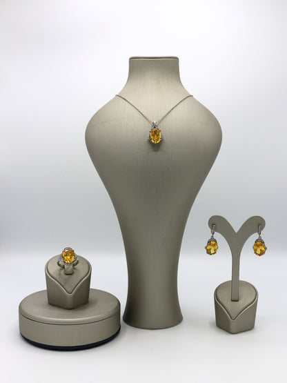 Golden Radiance Citrine Jewelry Set