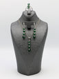 Emerald Elegance Drop Jewelry Set